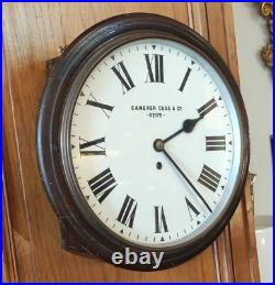 Ancienne Horloge Pendule Murale Anglaise Camerer Cuss & Co/English Wall Clock