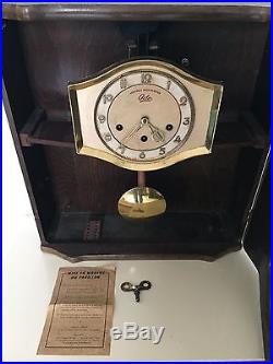 Ancienne Horloge carillon ODO a rouleau 10 tiges 10 marteaux 2 airs ART DECO