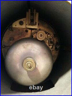 Ancienne Pendule Borne en Marbre noir Napoléon III XIXe horloge elle fonctionne