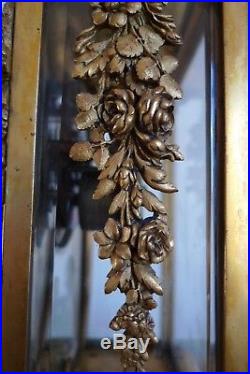 Ancienne Pendule Cage Bronze Marbre Style Louis XVI Epoque XIX