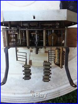 Ancienne Pendule Carillon Westminster 10 Marteaux 10 Tiges 3 Airs