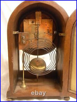 Ancienne Pendule Horloge Borne Marqueterie Mouvement Mecaniique Vincenti 1855
