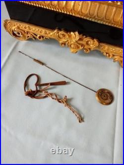 Ancienne Pendule Marbre Et Bronze Dore A Fil Louis Philippe French Antique