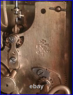 Ancienne Pendule Réveil Art Nouveau Fin 19e Japy Bronze Laiton Pendule Officier