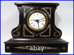 Ancienne Pendule Reveil Napoleon III Marqueterie Nacre Clock Pendulum Orologio
