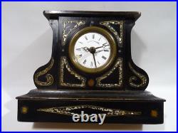 Ancienne Pendule Reveil Napoleon III Marqueterie Nacre Clock Pendulum Orologio