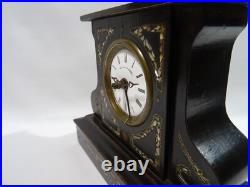 Ancienne Pendule Reveil Napoleon III Marqueterie Nacre Clock Pendulum Orologio