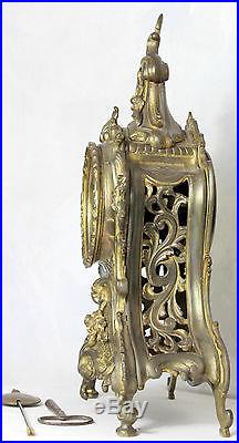 Ancienne Pendule XIX° Style Louis XV Bronze, Métal, Laiton