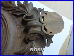 Ancienne Pendule murale en bois forêt noire chiffre cartouche à réviser