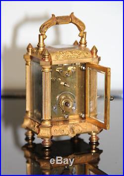 Ancienne Pendulette d'Officier Miniature Bronze Napoleon III