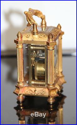 Ancienne Pendulette d'Officier Miniature Bronze Napoleon III