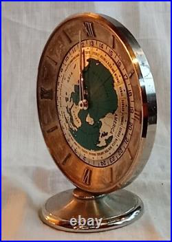 Ancienne Petite Pendule Horloge Heure Universelle Imhof Swiss Old Clock Pendulum
