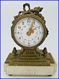 Ancienne garniture de cheminée miniature style Louis XVI, Napoléon III horloge