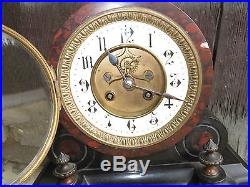 Ancienne horloge pendule Napoleon 3 mouvement AD MOUGIN french antique clock