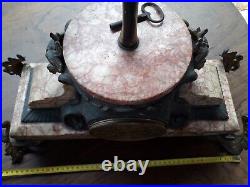 Ancienne partie de pendule en marbre clock horloge fireplace old mécanisme