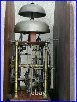 Ancienne pendule Friesenuhr mouvement double cloches chaînes clock