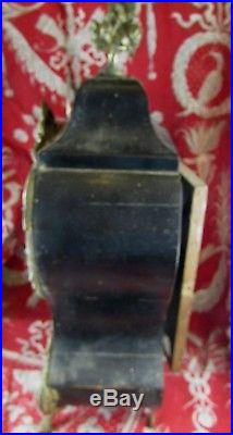 Ancienne pendule cartel style boule marqueterie 19e napoleon III mantel clock