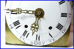 Ancienne pendule horloge comtoise décor soleil signé NAVAND XVIIIé ref 543