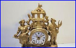 Ancienne pendule mécanique carillon Horloge à poser