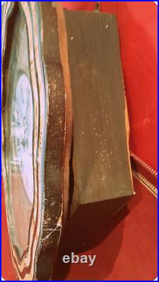 Ancienne pendule oil de bouf avec incrustation nacre Antiquité