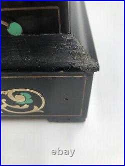 Ancienne pendule portique NAPOLEON III marqueterie XIXe 19TH Fonctionne JAPY