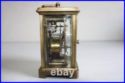 Ancienne pendulette d'officier, laiton verre biseauté, à restaurer, hauteur 11 c