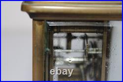 Ancienne pendulette d'officier, laiton verre biseauté, à restaurer, hauteur 11 c