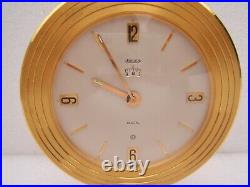 Ancienne pendulette pendule JAEGER LECOULTRE vers 1960 bronze 8 jours