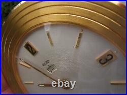 Ancienne pendulette pendule JAEGER LECOULTRE vers 1960 bronze 8 jours