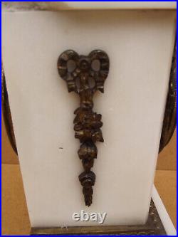 Ancienne petite pendule en bronze et marbre 19ème pour pièces ou à restaurer