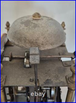 Antique Pendule Horloge Lanterne XVIIIe Capucine Non testé