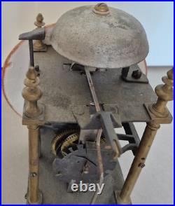 Antique Pendule Horloge Lanterne XVIIIe Capucine Non testé
