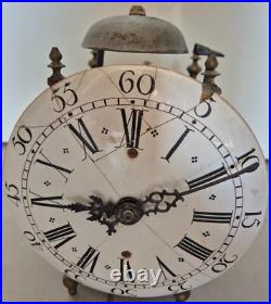 Antique Pendule Horloge Lanterne XVIIIe Capucine Non testé