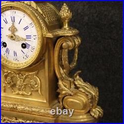 Antique horloge en bronze doré pendula de bureau 19ème 800 antiquité céramique