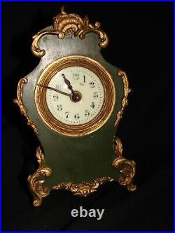 Antiquités Pendule horloge ancienne cartel Louis XV bois et bronze