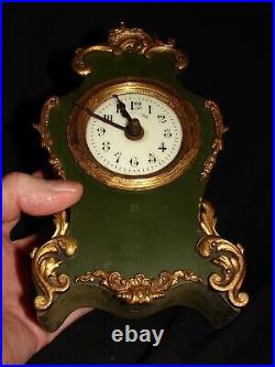 Antiquités Pendule horloge ancienne cartel Louis XV bois et bronze