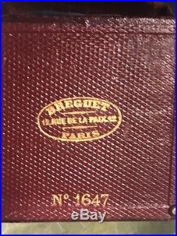 BREGUET N°1647 Rare Pendule De Voyage Officier Repetition Des Quarts Pendulette
