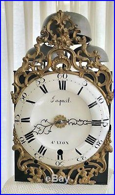 Beau Horloge Comtoise Trois Cloches
