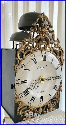 Beau Horloge Comtoise Trois Cloches