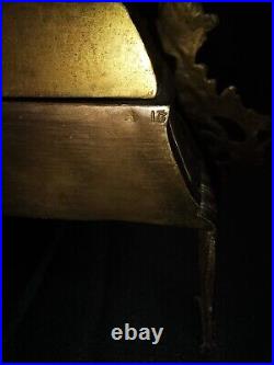 Belle Pendule Horloge ancienne en Bronze doré, voir marquages / signatures