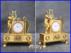 Boîte à musique Reuge horloge de table à quartz dorée fabrication romaine