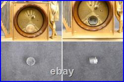 Boîte à musique Reuge horloge de table à quartz dorée fabrication romaine