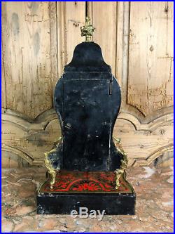 CARTEL DU XIXème SIÈCLE VIOLONÉ SUR SOCLE EN MARQUETERIE BOULLE