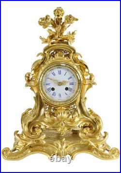 CARTEL LOUIS XV. Kaminuhr Empire clock bronze horloge antique cartel pendule