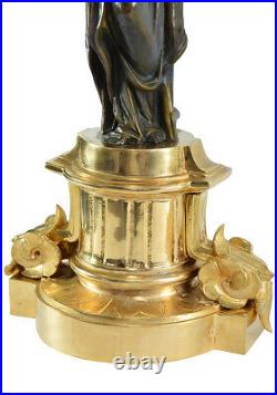 CHANDELIERS. Kaminuhr Empire clock bronze horloge antique cartel pendule