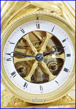CHAR. Kaminuhr Empire clock bronze horloge antique pendule uhren