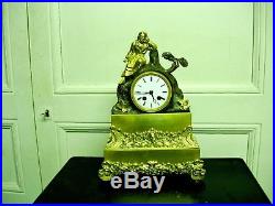 Cabinet pendule clock antique Uhr french Gentilhomme klok bronze