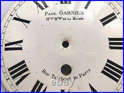 Cadran PAUL GARNIER HORLOGER DE Marine horloge regulateur clock uhr gare 16 CM