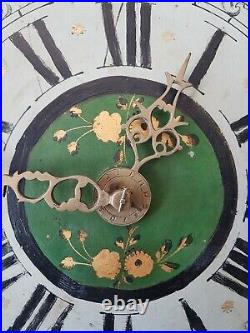 Cadran comtoise Horloge Friesland XIXeme pour Pièce Ou deco.thème Vache paysage