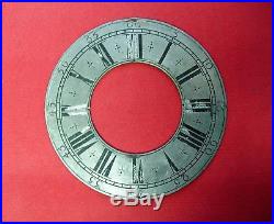 Cadran horloge 14 cm etain 18 eme pendulum clock uhr cartel lanterne coq